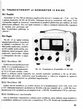 Tranzistorised AF generator 12XG025; Tesla; Praha, (ID = 3052534) Equipment