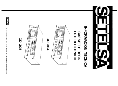 Cassette Deck Estereofónico CD-304; Thomson Española S.A (ID = 2481506) R-Player