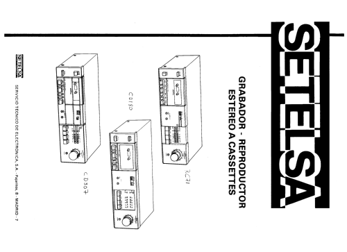 Cassette Deck Estereofónico CD-180; Thomson Española S.A (ID = 2471510) Ton-Bild