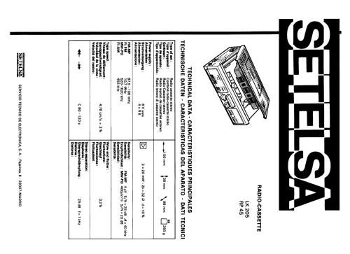 LK-205 ; Thomson Española S.A (ID = 2463065) Radio