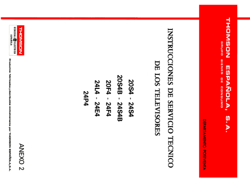 Thomson-General Eléctrica 24S4 Ch= X50 /5; Thomson Española S.A (ID = 2492575) Television
