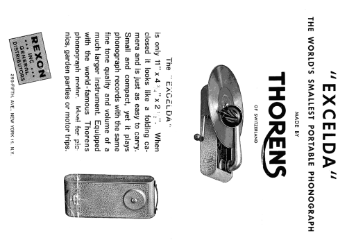 Excelda Pocket Gramophone No. 55; Thorens SA; St. (ID = 1175129) TalkingM