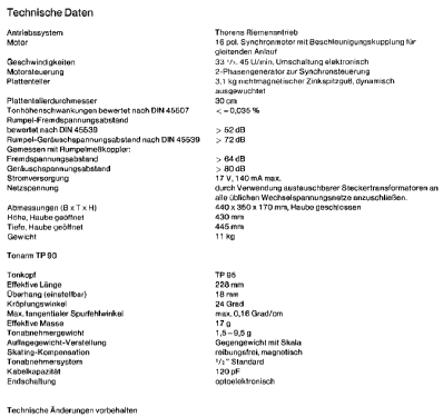 TD320MKII; Thorens SA; St. (ID = 1471672) Ton-Bild