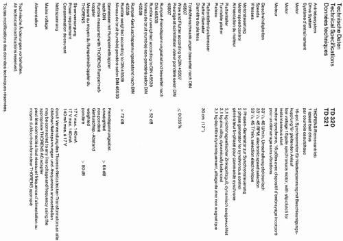 TD 321; Thorens SA; St. (ID = 1494194) Ton-Bild