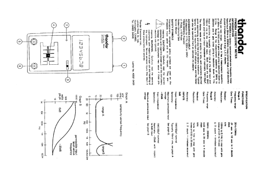 Frequency Meter PFM200A; Thurlby Thandar (ID = 1317989) Equipment