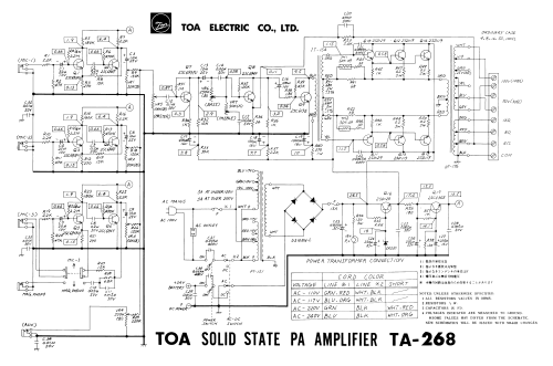 TA-268; Toa Electric Co., (ID = 759912) Ampl/Mixer