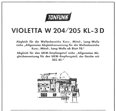 Violetta W205KL/3D; Tonfunk GmbH; (ID = 1527849) Radio