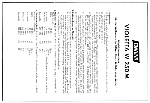 Violetta W250M; Tonfunk GmbH; (ID = 1526888) Radio