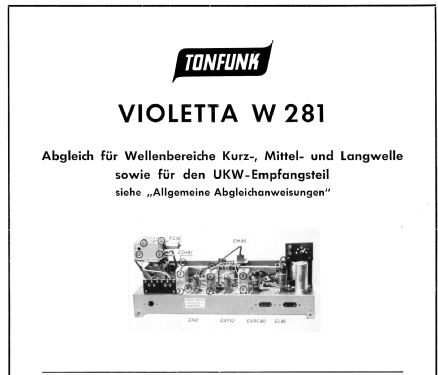 Violetta W281; Tonfunk GmbH; (ID = 1527988) Radio