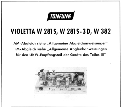 Violetta W281S; Tonfunk GmbH; (ID = 1528315) Radio