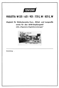 Violetta W721W; Tonfunk GmbH; (ID = 3114823) Radio