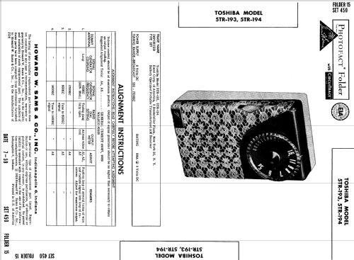 5 TR-194; Toshiba Corporation; (ID = 647709) Radio