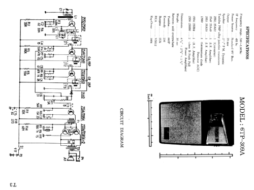 Six Transistor 6 TP-309 A; Toshiba Corporation; (ID = 1684956) Radio