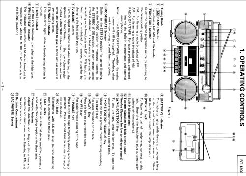 AM FM Stereo Radio Cassette Recorder RT-120S; Toshiba Corporation; (ID = 1770352) Radio