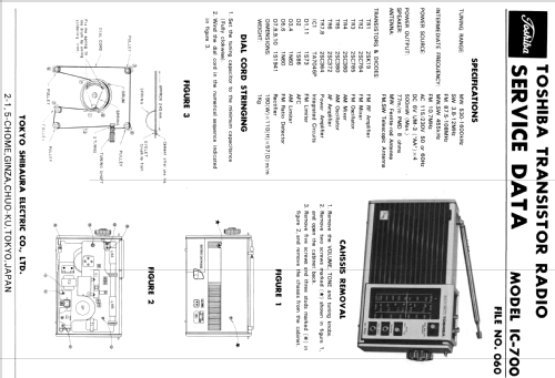 IC-700 ; Toshiba Corporation; (ID = 1565894) Radio