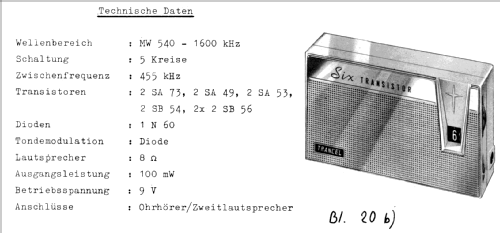 Transistor Six T-11; Trancel Excel (ID = 639947) Radio