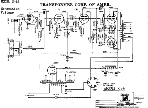 Clarion Amplifier C-16; Clarion, Transformer (ID = 735389) Ampl/Mixer