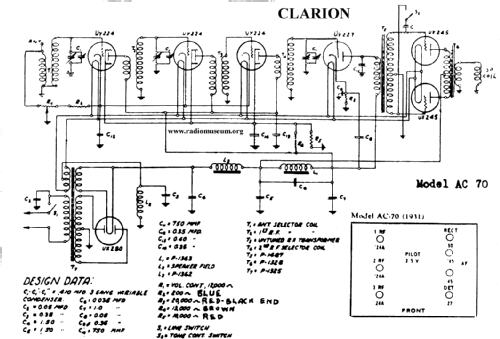 Clarion AC70 ; Clarion, Transformer (ID = 26751) Radio