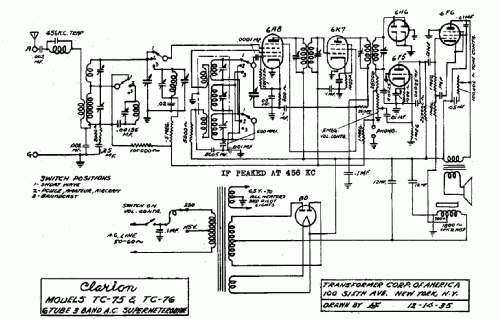 Clarion TC-76 ; Clarion, Transformer (ID = 736741) Radio