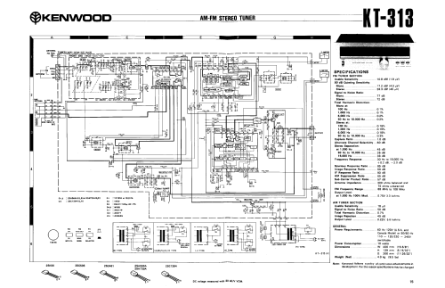 AM-FM Stereo Tuner KT-313; Kenwood, Trio- (ID = 1824500) Radio