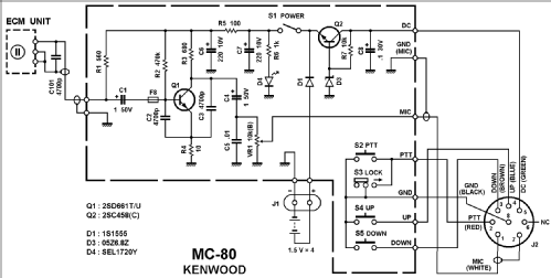 MC-80; Kenwood, Trio- (ID = 781447) Microfono/PU