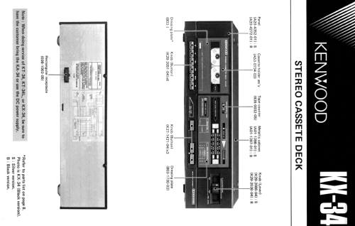 Stereo Cassette Deck KX-34; Kenwood, Trio- (ID = 1635247) Enrég.-R