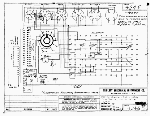 Tube Tester 1213; Triplett Electrical (ID = 2474875) Equipment
