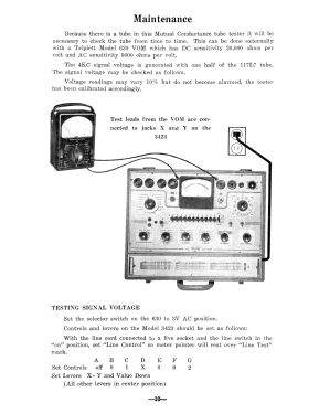 Tube Tester 3423; Triplett Electrical (ID = 2956667) Equipment