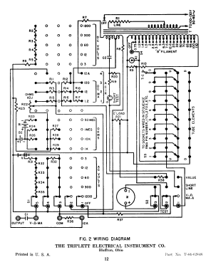 Tube Tester with Volt-Ohm-Milliammeter 3480; Triplett Electrical (ID = 2956682) Equipment