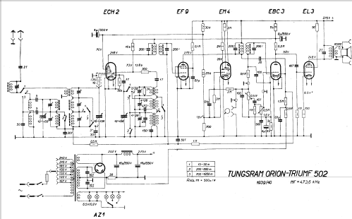 Orion-Triumf 502; Tungsram uc. spol., (ID = 95413) Radio