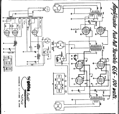 Amplificador 6L6-100W; UCOA; Buenos Aires (ID = 397367) Verst/Mix