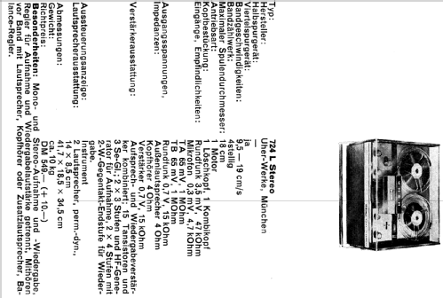 724L Stereo; Uher Werke; München (ID = 160913) R-Player