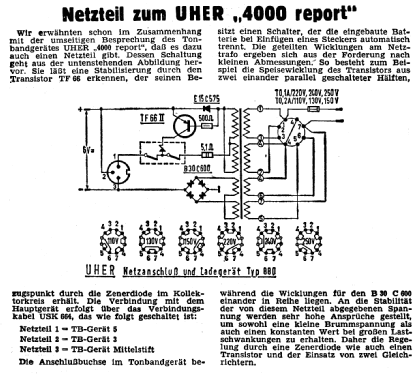 Report 4000; Uher Werke; München (ID = 1617385) R-Player