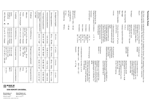 Report Universal 6000; Uher Werke; München (ID = 801954) Reg-Riprod