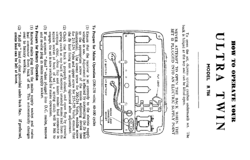 Coronation Twin R786; Ultra Electric Ltd.; (ID = 2307008) Radio