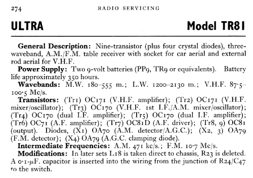 Rio TR81; Ultra Electric Ltd.; (ID = 599107) Radio