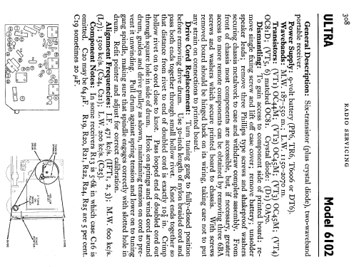 Transistor Six 6102; Ultra Electric Ltd.; (ID = 646932) Radio