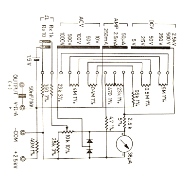 Vielfach-Messinstrument UM-201B; Ultron-Elektronik (ID = 1381122) Ausrüstung