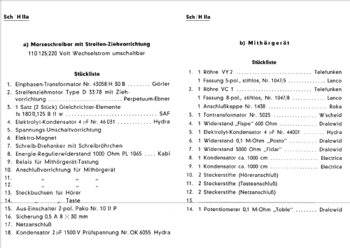 Morse-Schreib- und Hörgerät Sch/H IIa; UNBEKANNTE FIRMA D / (ID = 447460) Morse+TTY