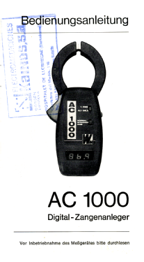 WM Digital Wechselstrom Zangenanleger AC-1000; UNBEKANNTE FIRMA D / (ID = 2880140) Equipment