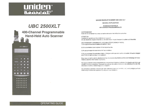 Scanner UBC2500XLT; Uniden; Tokyo (ID = 1689991) Commercial Re