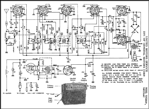 7256609 Cadillac; United Motors (ID = 367445) Car Radio