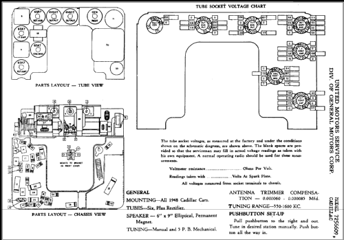 7256609 Cadillac; United Motors (ID = 367447) Car Radio