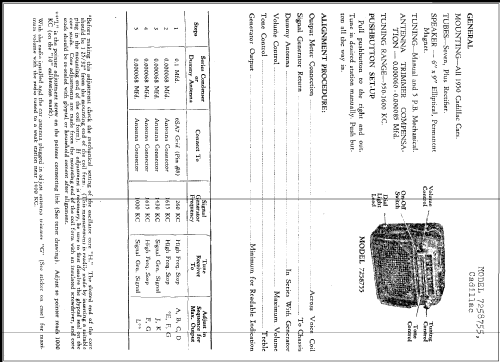 7258755 Cadillac; United Motors (ID = 256451) Car Radio