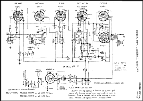 980744 Buick; United Motors (ID = 453241) Car Radio