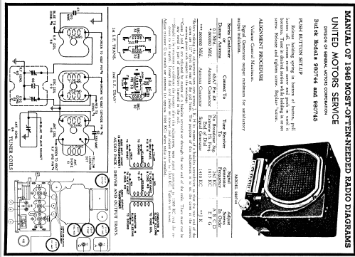 980745 Buick; United Motors (ID = 92223) Car Radio