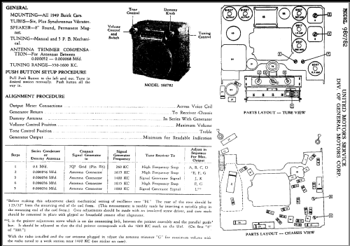 980782 Buick; United Motors (ID = 311677) Car Radio