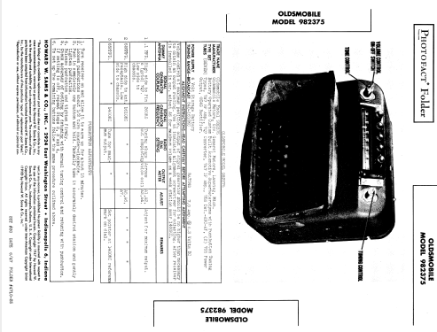 982375 Oldsmobile; United Motors (ID = 838536) Car Radio