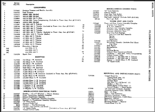 982376 Oldsmobile; United Motors (ID = 474882) Car Radio