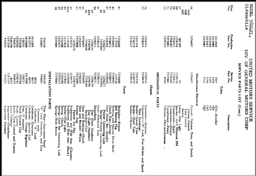 982421 Oldsmobile; United Motors (ID = 311697) Car Radio